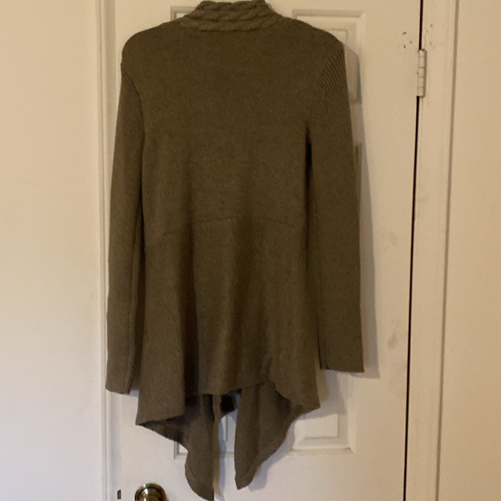 Soft Surroundings Fitted Waist Cardigan Taupe XS - Picture 5 of 7
